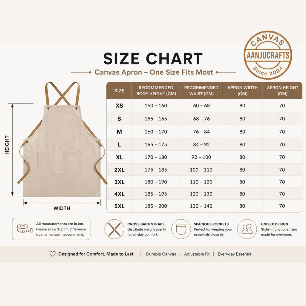 Personalized Apron, Custom Kitchen Chef Apron, Canvas Cross Back Workwear