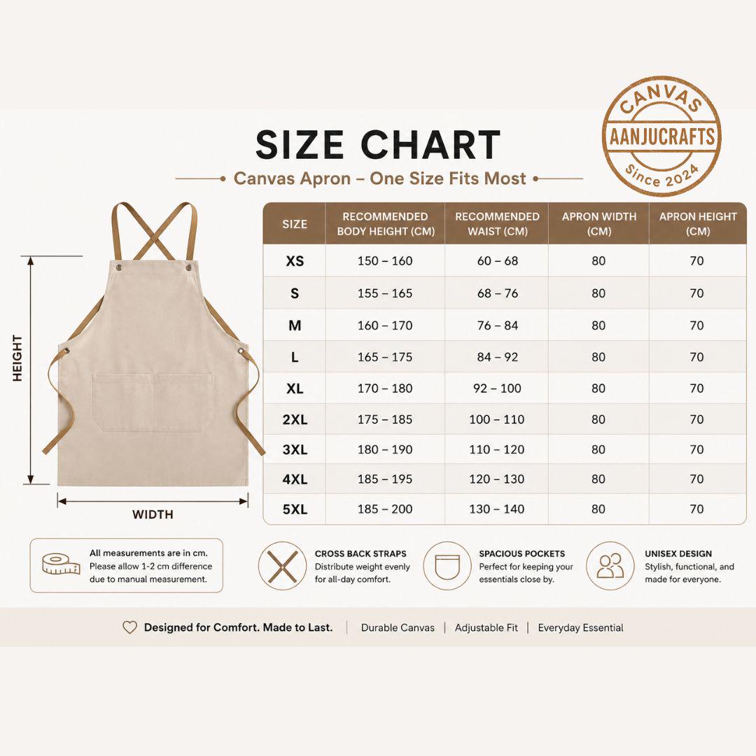 Personalized Apron, Custom Kitchen Chef Apron, Canvas Cross Back Workwear
